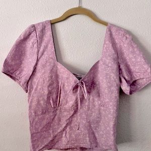 Tillys flower purple top, size large!